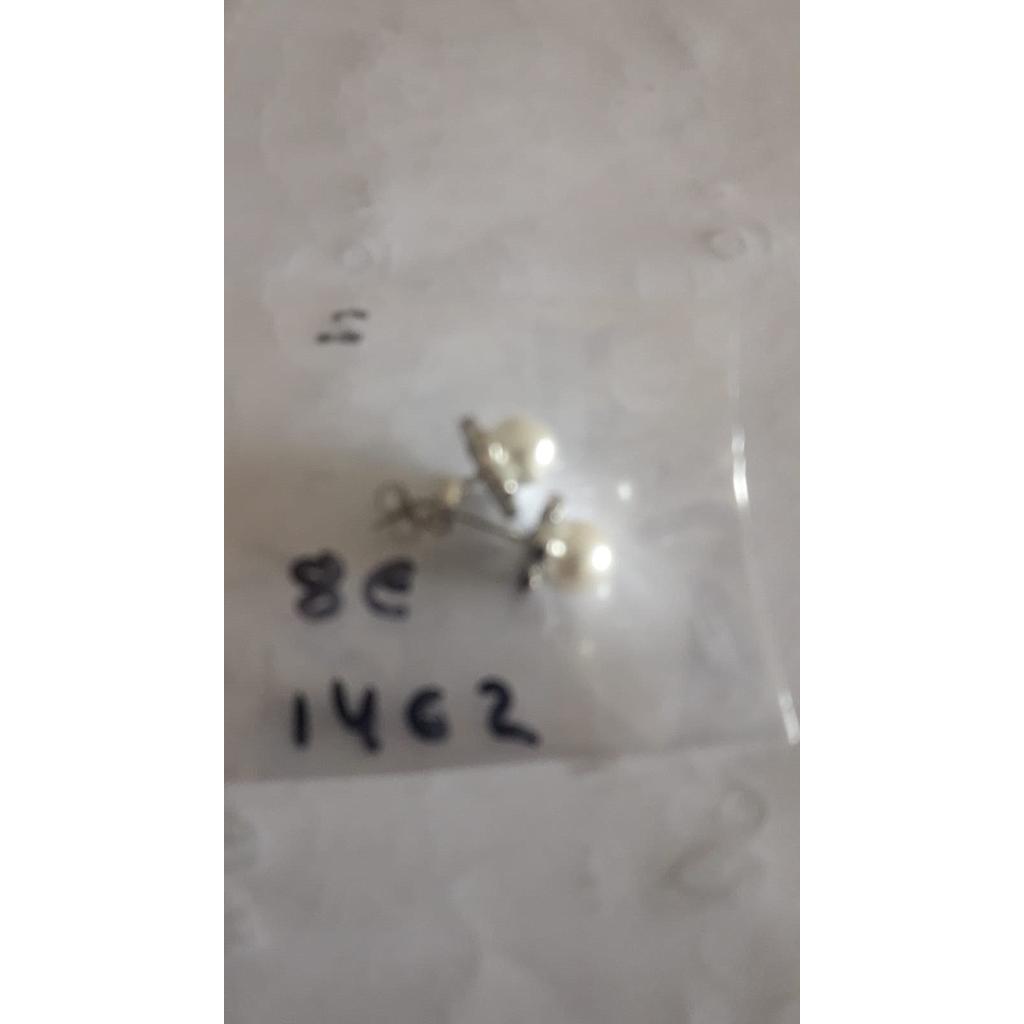 Pend. Plata Lisa Perla Flor 1471