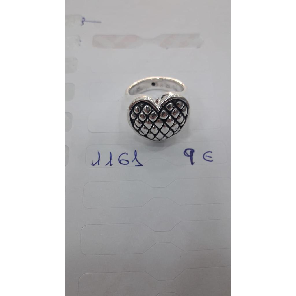 Anillo Plata Electroformin Corazón 1161