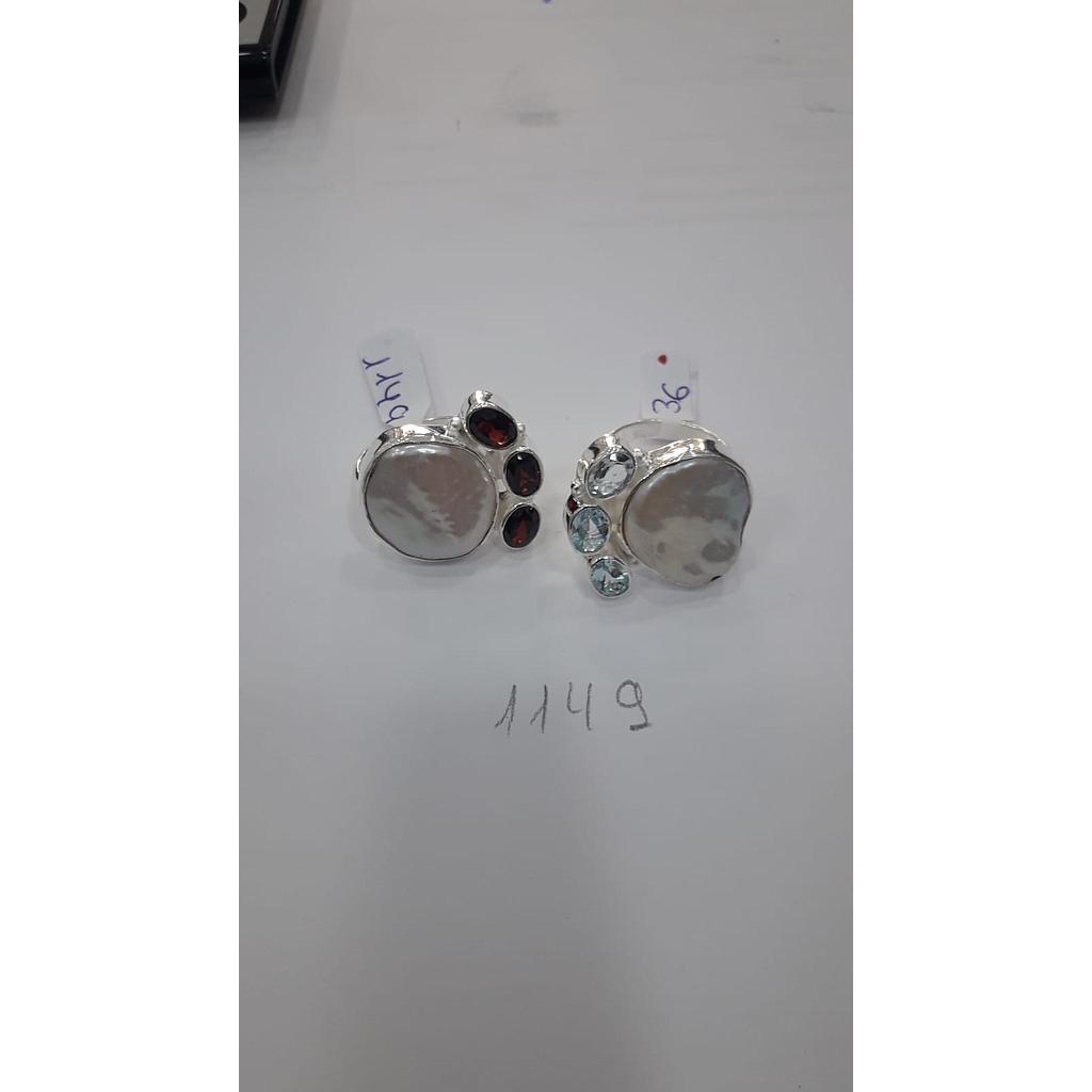 Anillo Pied. Nat. Perla Madre Mult.  1149