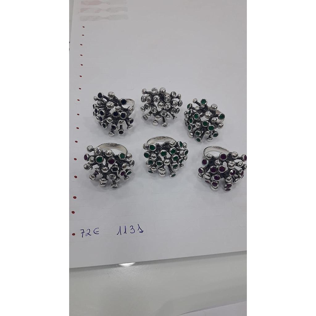 Anillo Pied. Nat. Erizo Esm. Rub.   1131