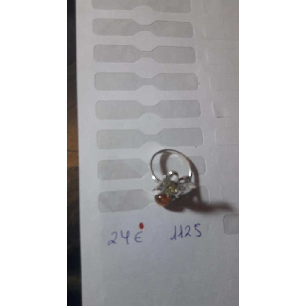 Anillo Pied. Nat. Ámbar  1125
