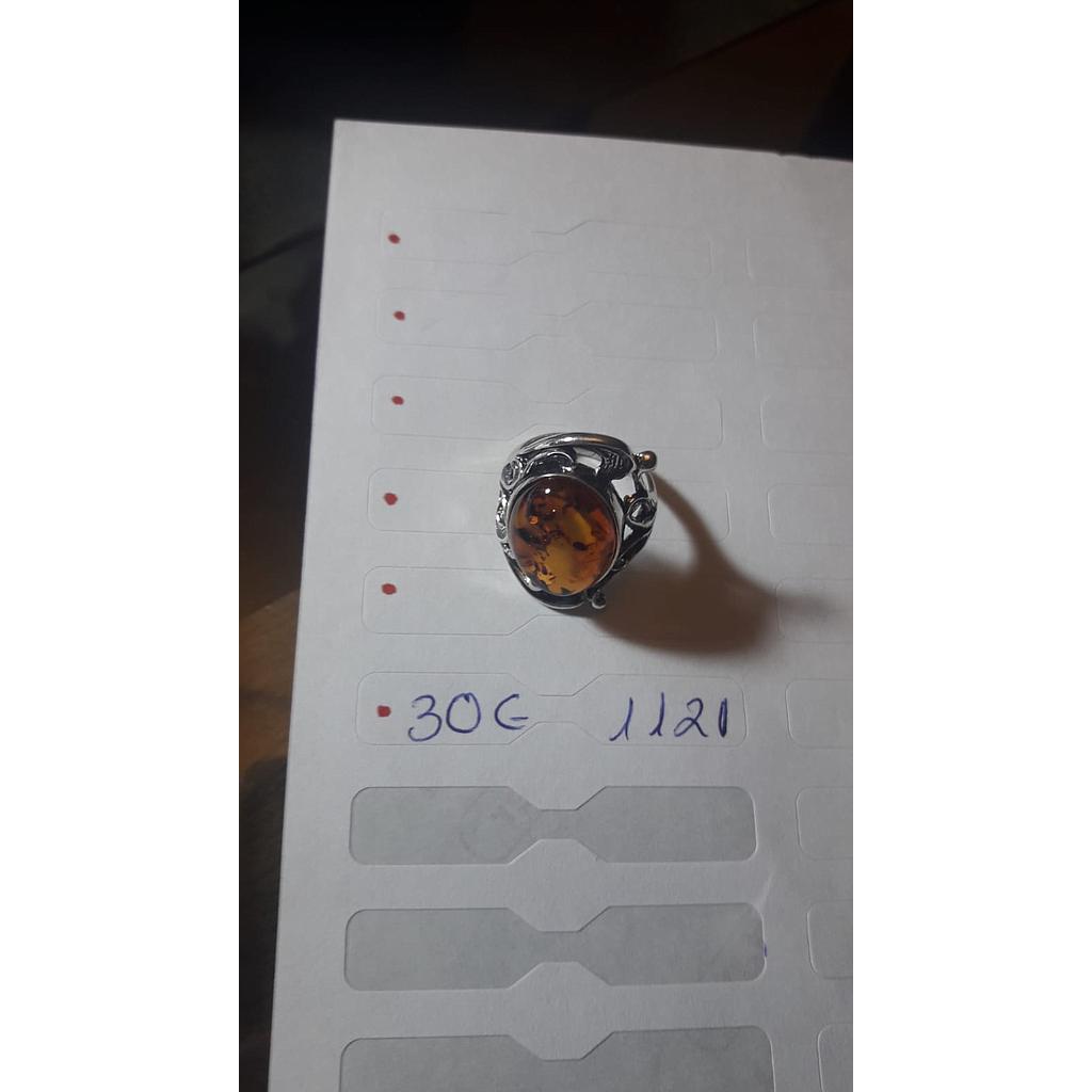 Anillo Pied. Nat. Ámbar  1121