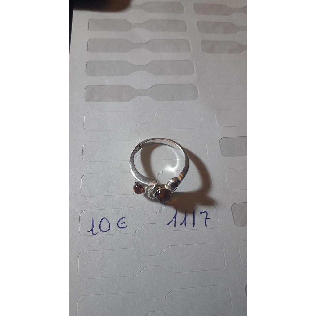 Anillo Pied. Nat. Ámbar  1117