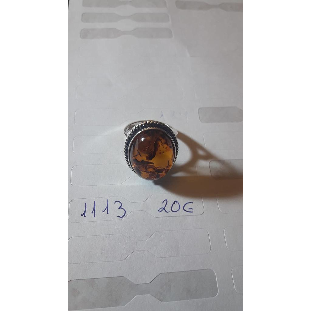 Anillo Pied. Nat. Ámbar  1113