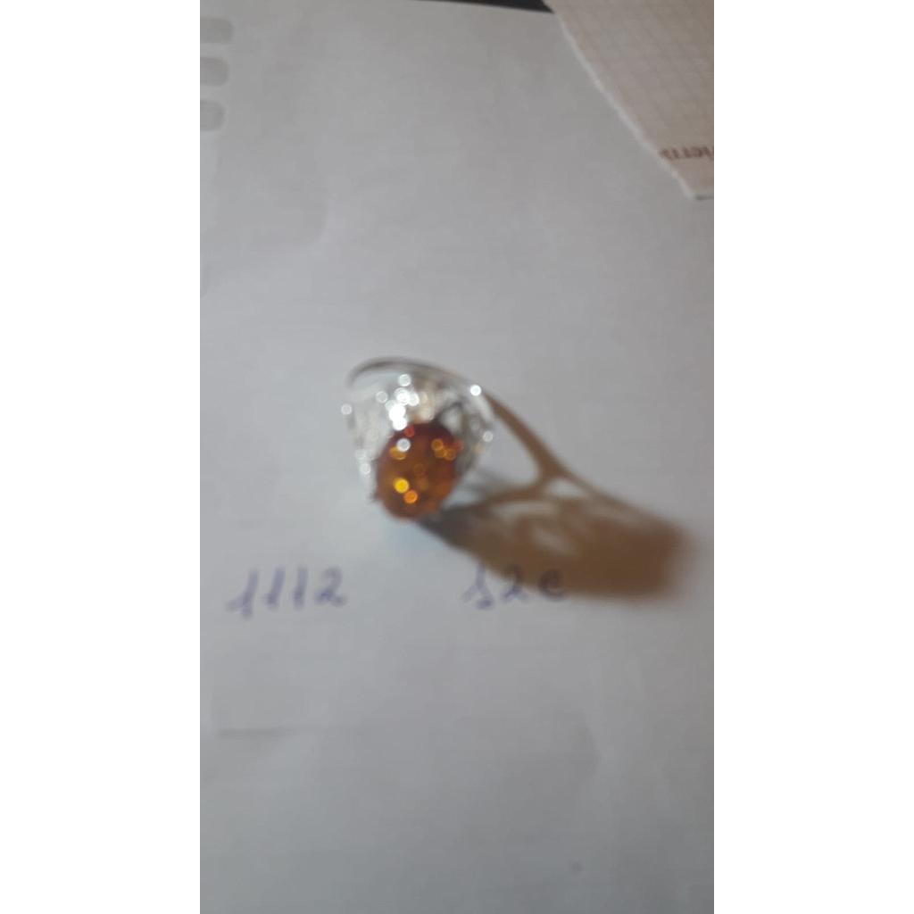Anillo Pied. Nat. Ámbar  1112