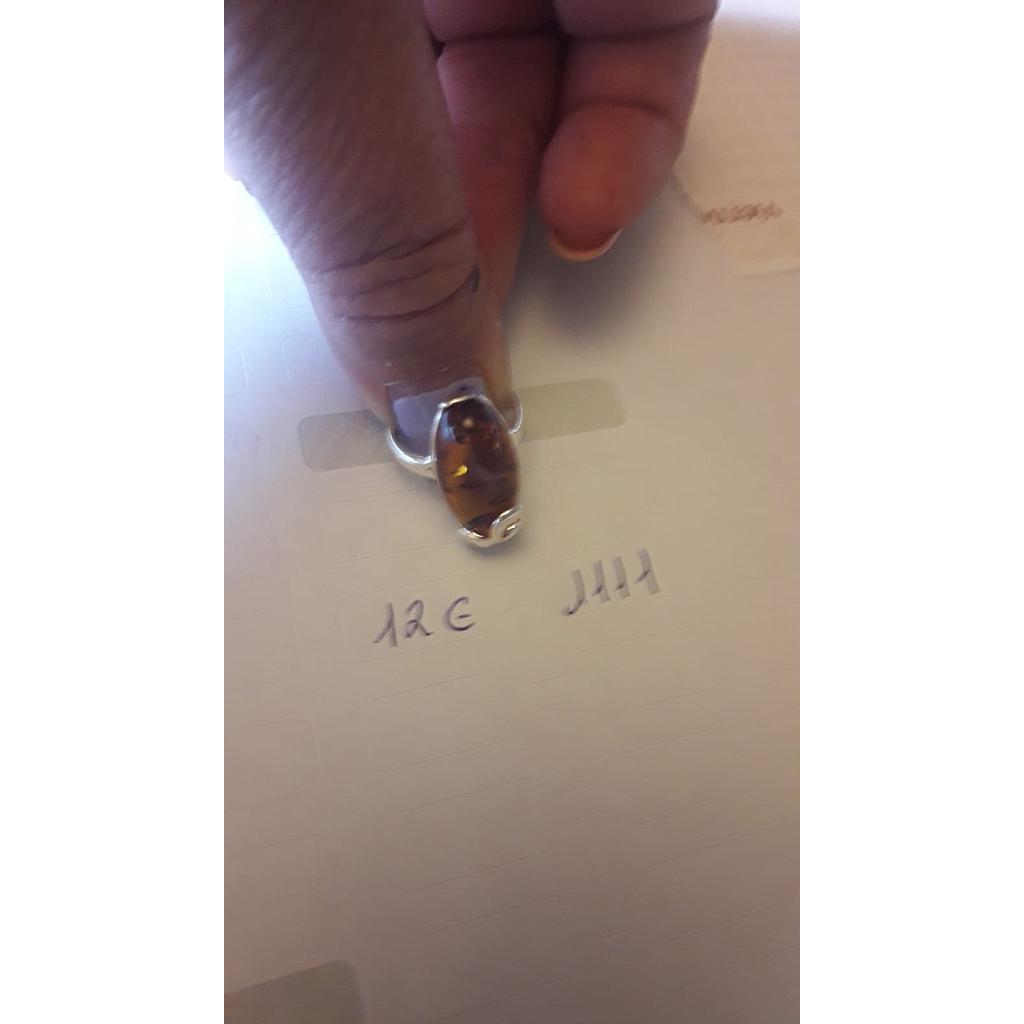 Anillo Pied. Nat. Ámbar  1111