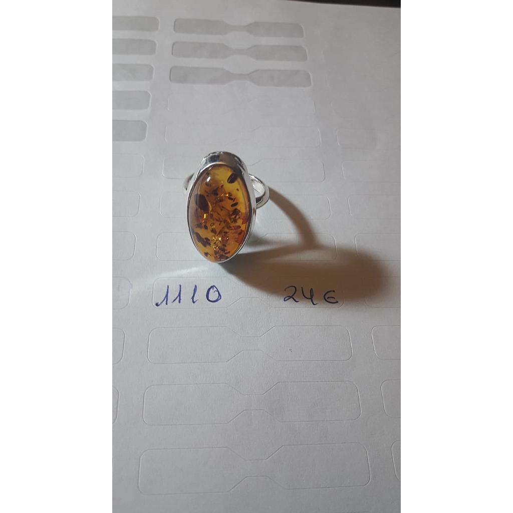 Anillo Pied. Nat. Ámbar  1110