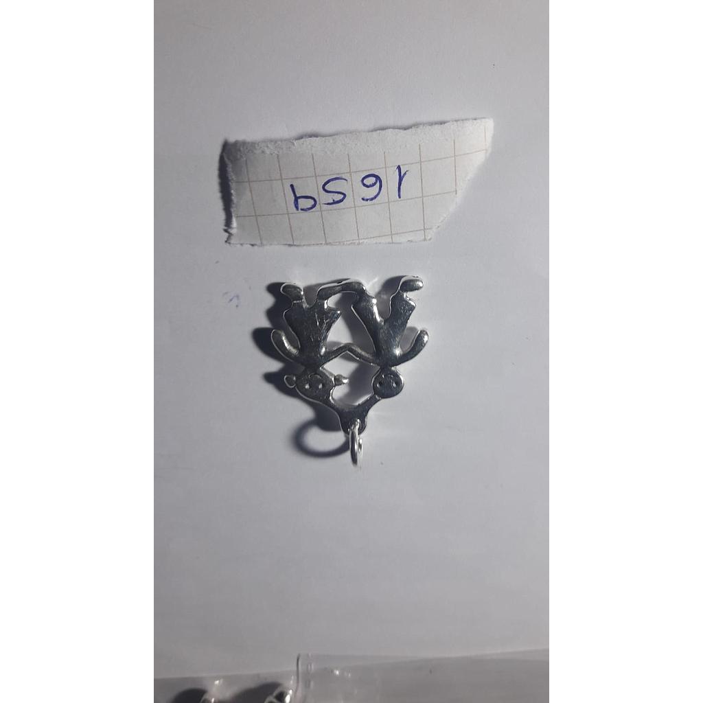 Colgante Plata Electrof. Pareja Niños 1659