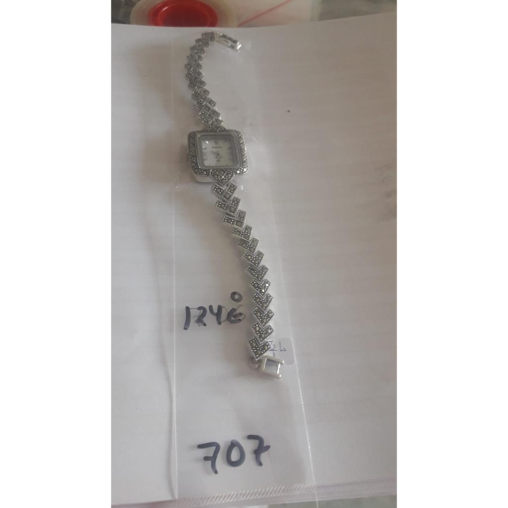Reloj Plata Marquesita Cuadrado 707