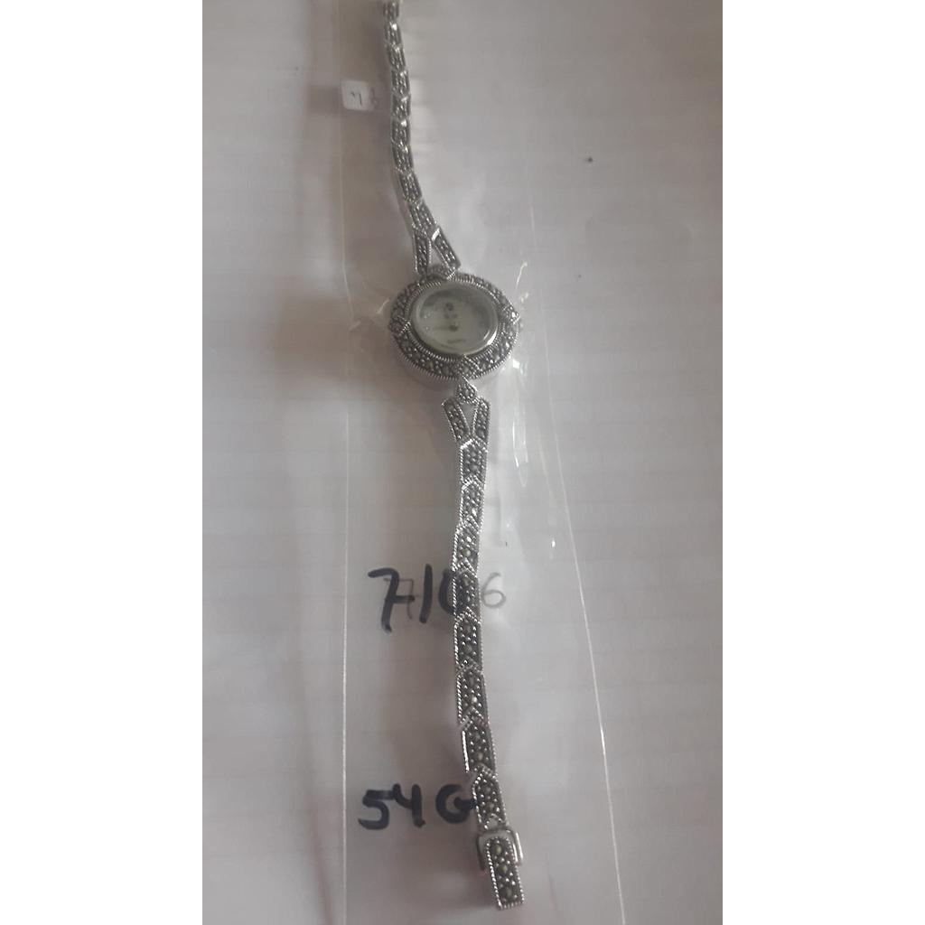 Reloj Plata Marquesita Semirígido 710