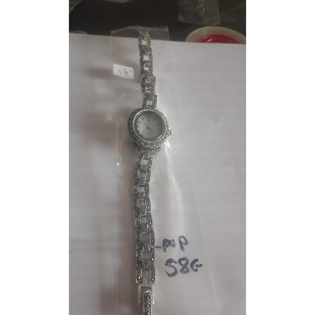 Reloj Plata Marquesita Ovalado 712
