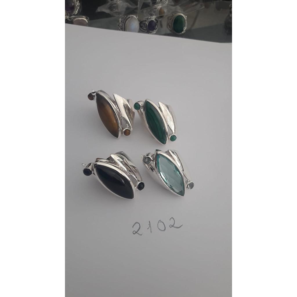 Anillo Pied. Nat. Ojo Tig, Malaq, Onix, Ag. Mar 2102