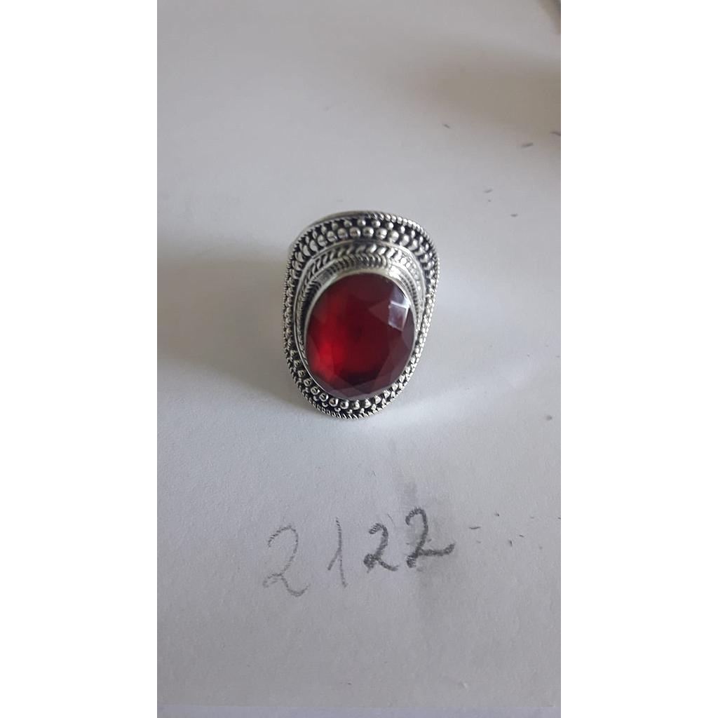 Anillo Pied. Nat. Granate 2122