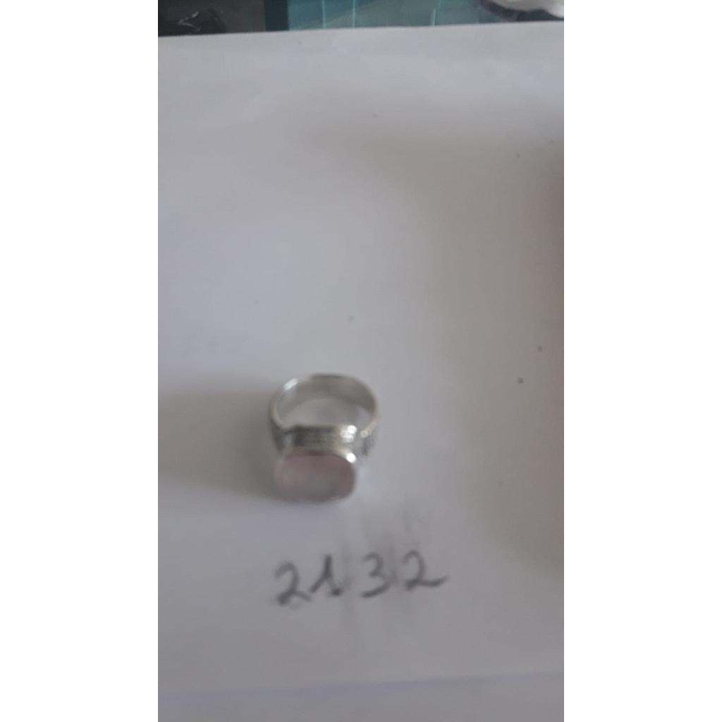 Anillo Pied. Nat. Cuarzo Rosa  2132