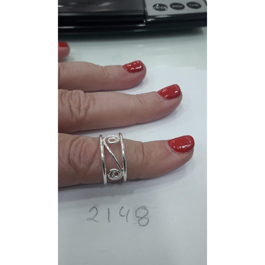 Anillo Plata Dos Espirales  2148