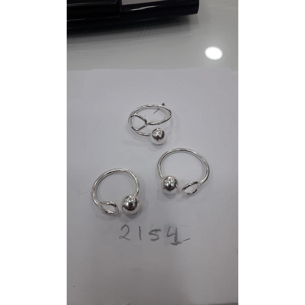 Anillo Plata Bola Triangulo y Bola Esfera  2154