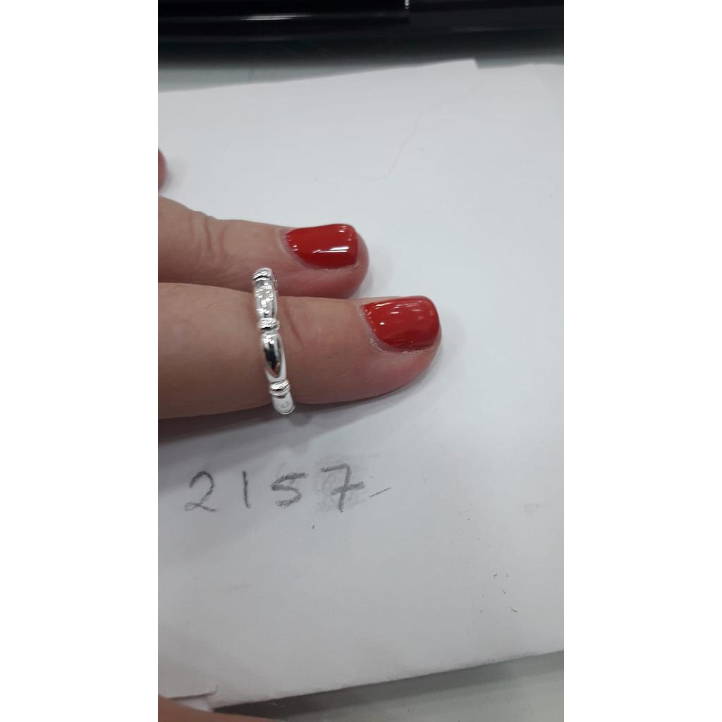 Anillo Plata Rectángulo Med. Bola  2157