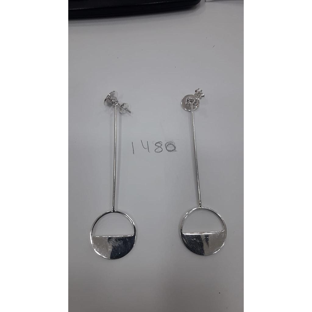 Pend. Plata Lisa Extra Largo Esfera Media 1480