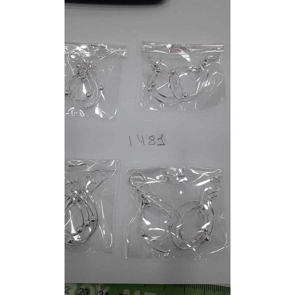Pend. Plata Lisa Doble con Bola 1481