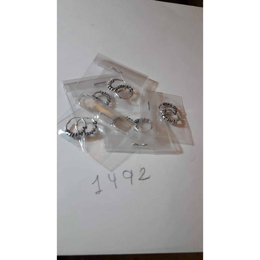 Pend. Plata Lisa  Aro Mini Bali 1492