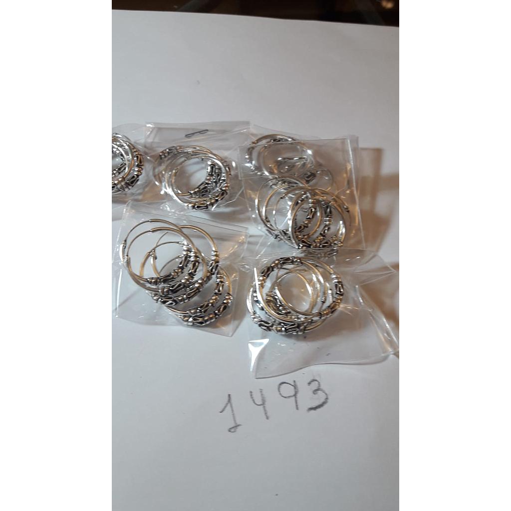 Pend. Plata Lisa  Aro Mediano Bali 1493