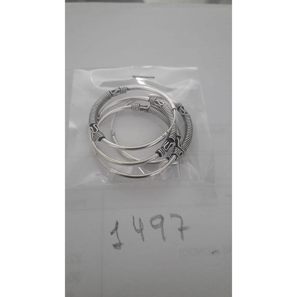 Pend. Plata Lisa  Aro Mediano Bali 1497