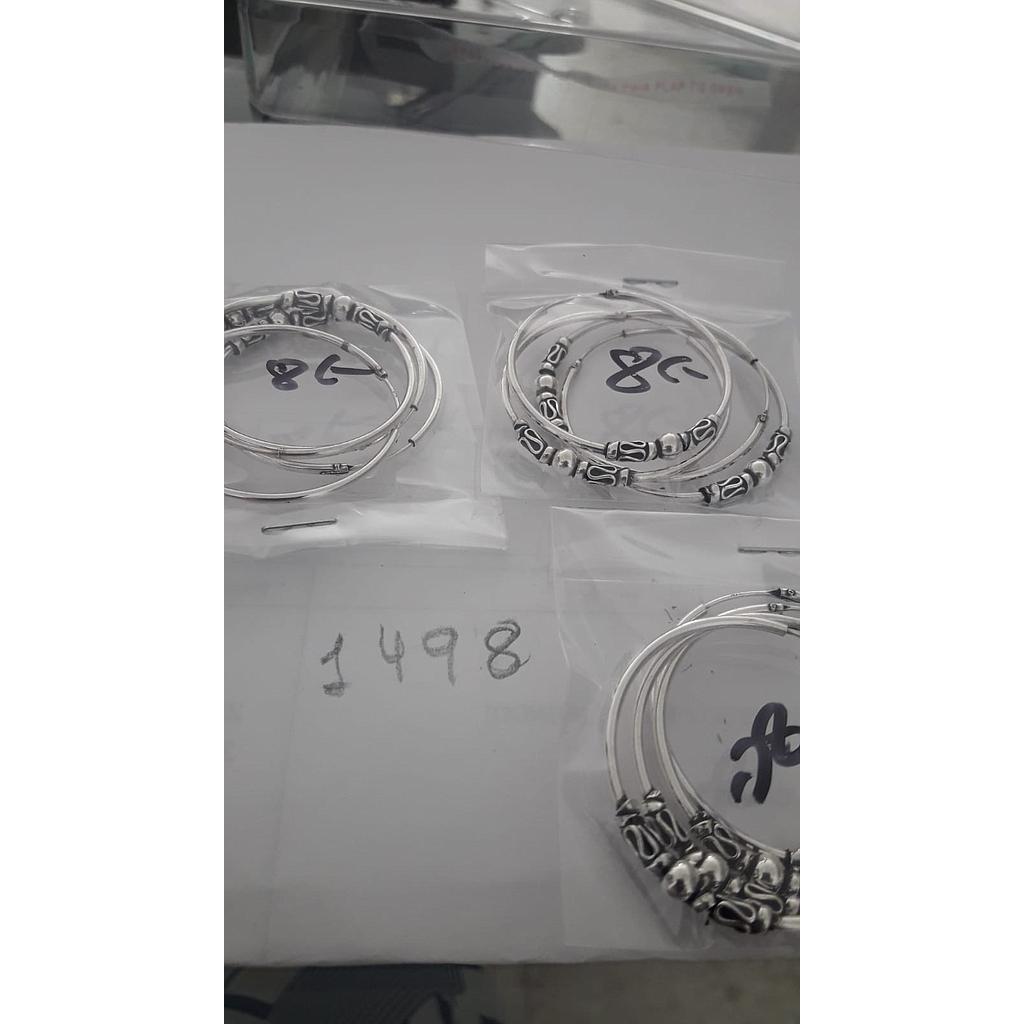 Pend. Plata Lisa  Aro Mediano Bali 1498