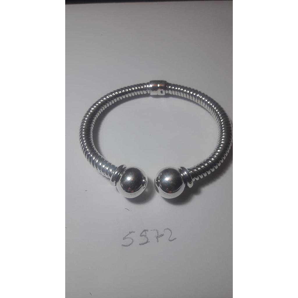 Puls. Plata Rígida Aro Rizado 2 Bolas  5572