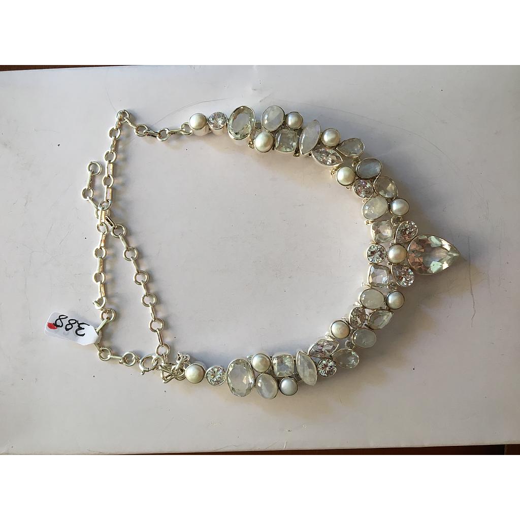 Garg. Plata Pied. Nat. Zircon. Perla Cuarzo Bl 388