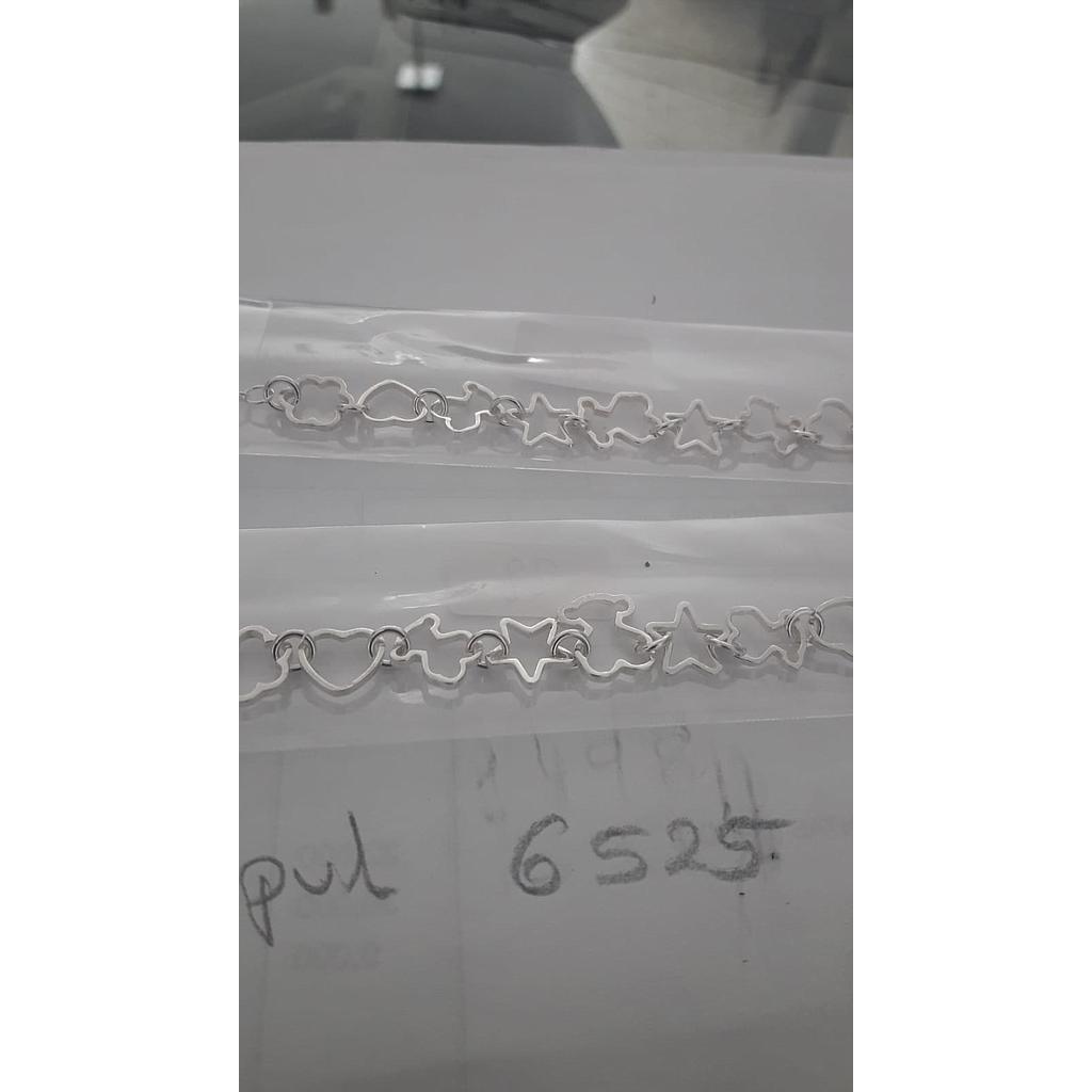Puls. Plata Ositos, Flores, Corazones, Estrellas 6525