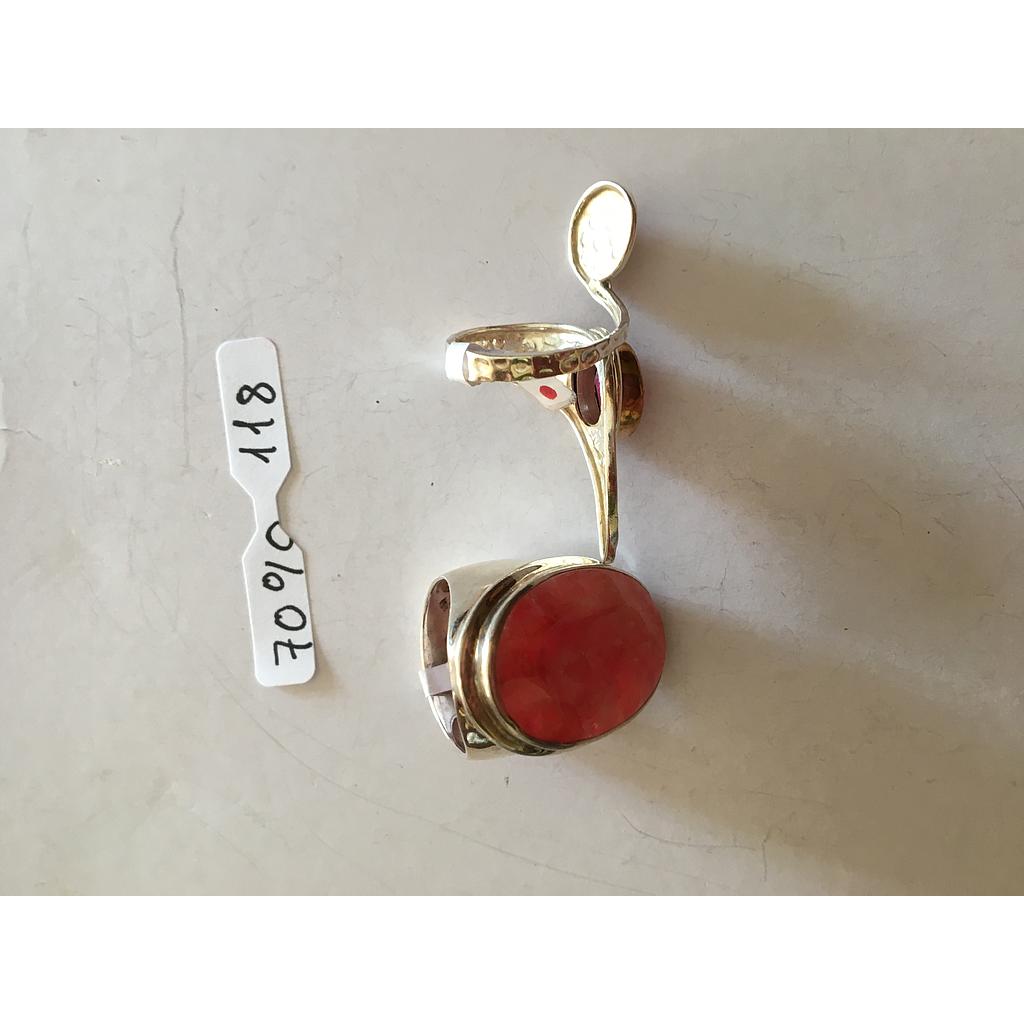 Anillo Pied. Nat. Out. 70 % Rubí 118