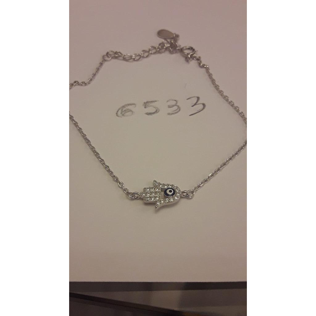Puls. Plata Rod. Zirconita, Manita Fat. Ojo Turco 6533