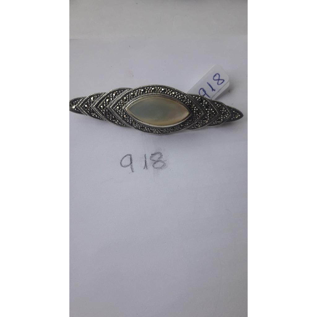 Broche Plata Marquesita + Nacar  918