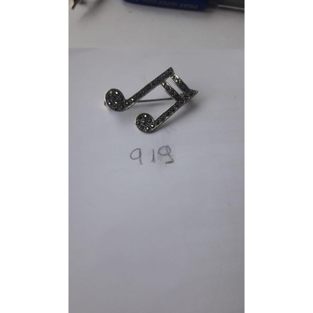Broche Plata Marquesita Musica Clave Fa 919
