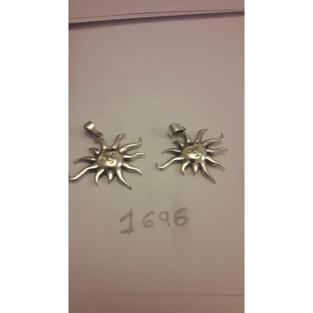 Colgante Plata Sol con Cara 1696