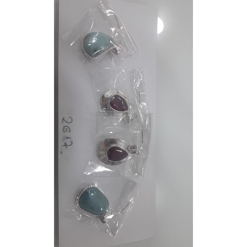 Colgante Surtido Piedras Turquesa o Rubí 2617