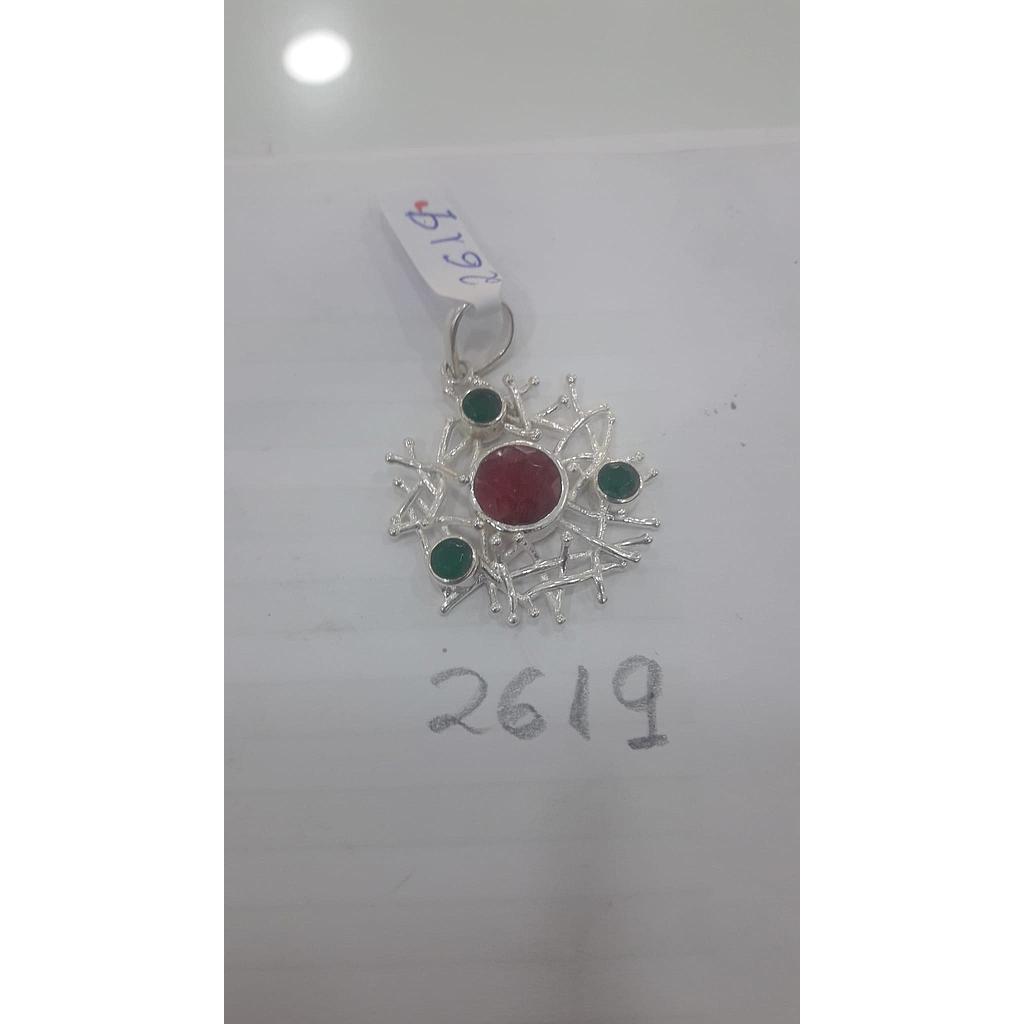 Colgante Piedra Rubí + Esmeralda 2619
