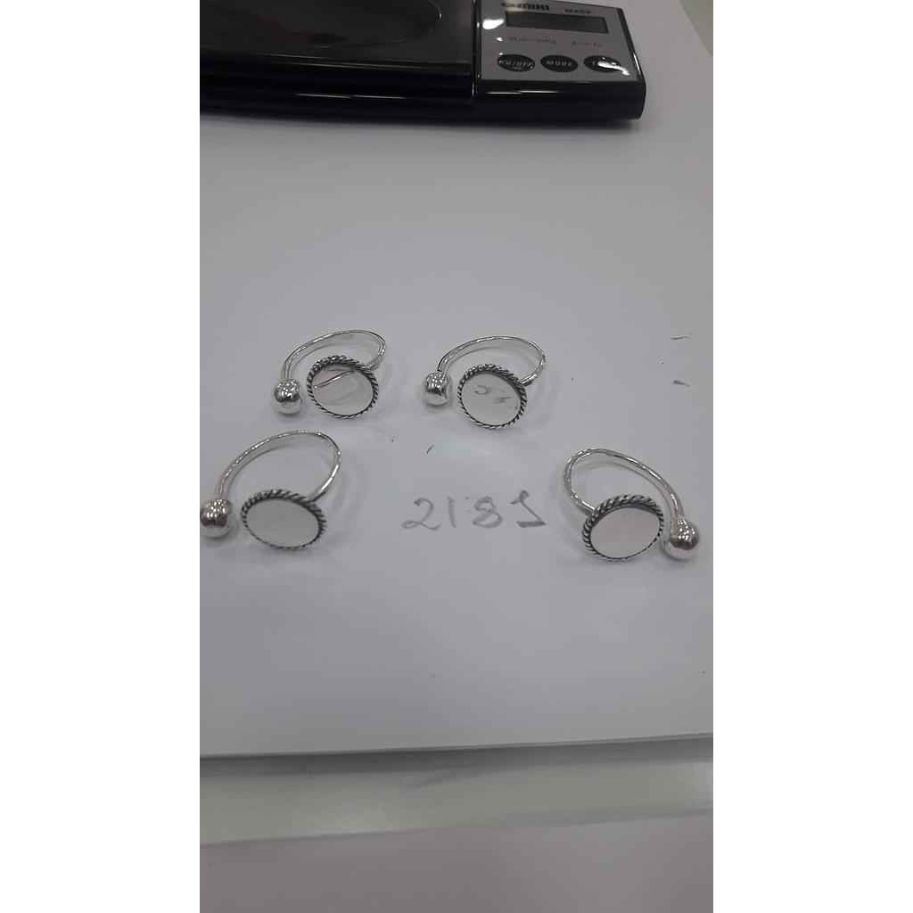 Anillo  Plata Bola y Chapa 2181