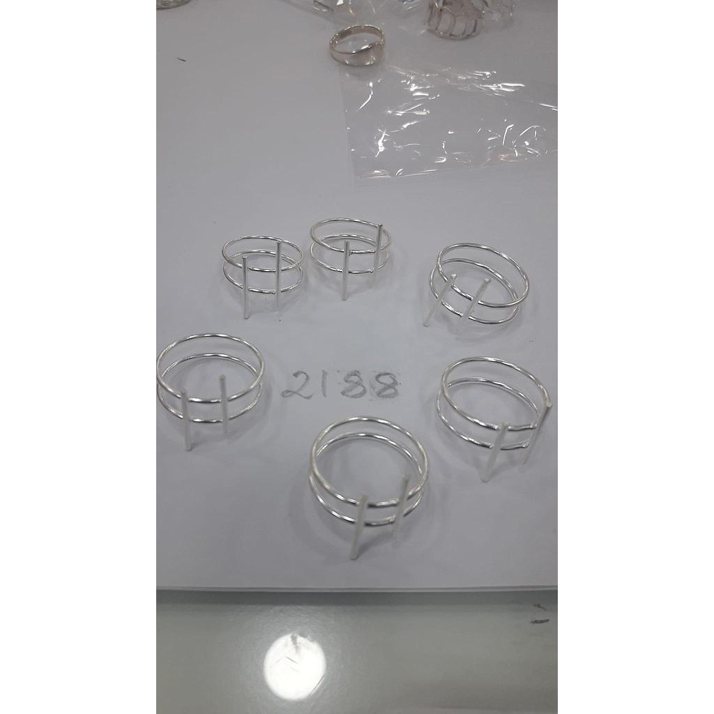Anillo  Plata Dos Barritas Paralelas  2188