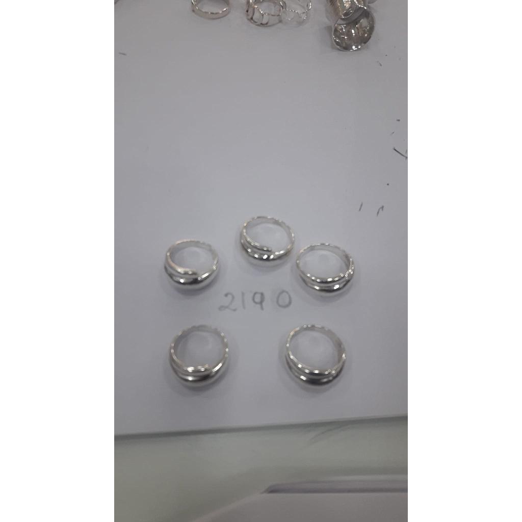 Anillo  Plata Liso Escalón  2190