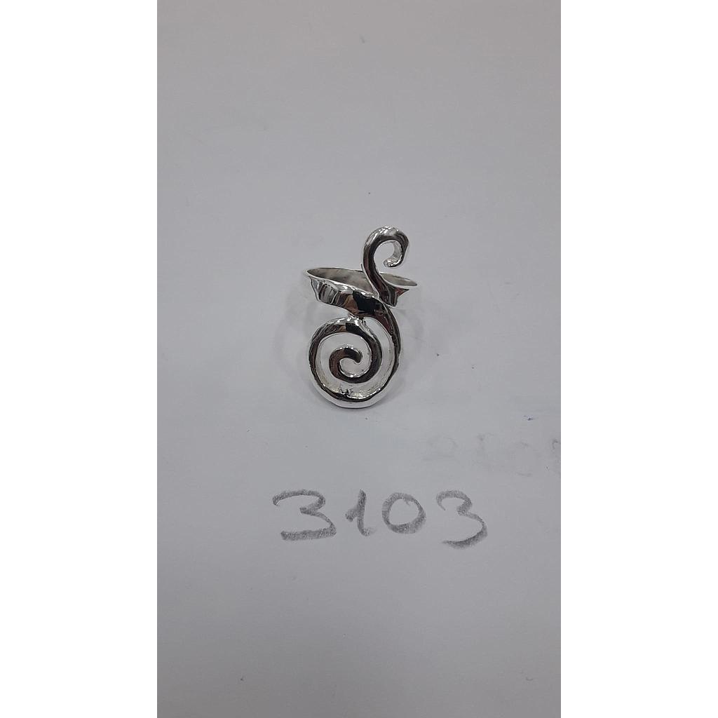 Anillo  Plata Espiral Grande  3103