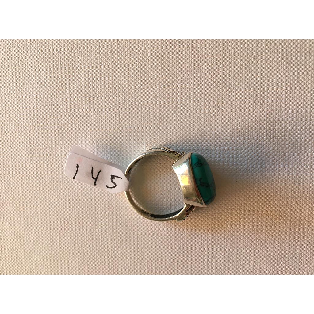 Anillo Pied. Nat. Grande Turquesa 145