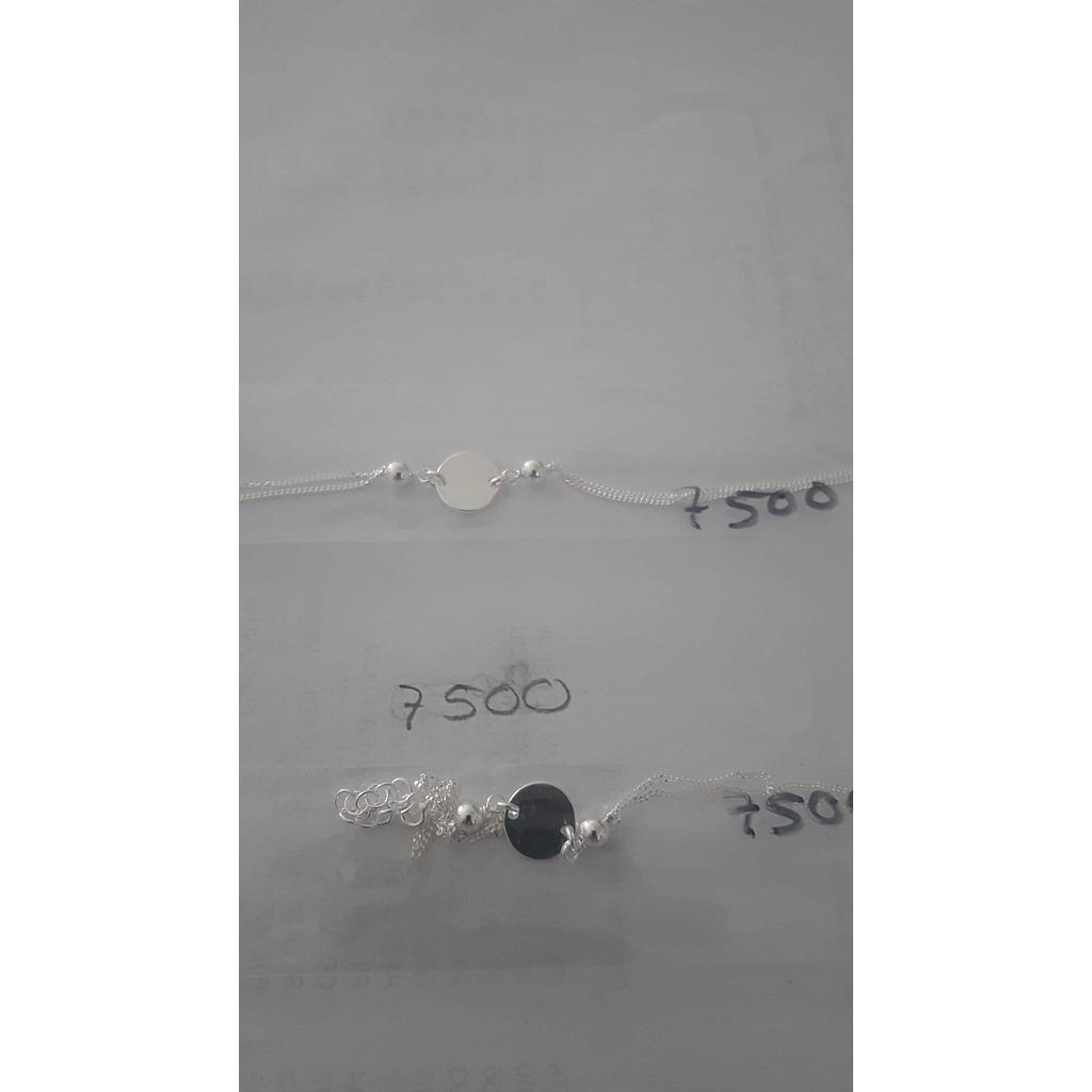 Puls. Plata Cadena Doble +  Chapitas 7500