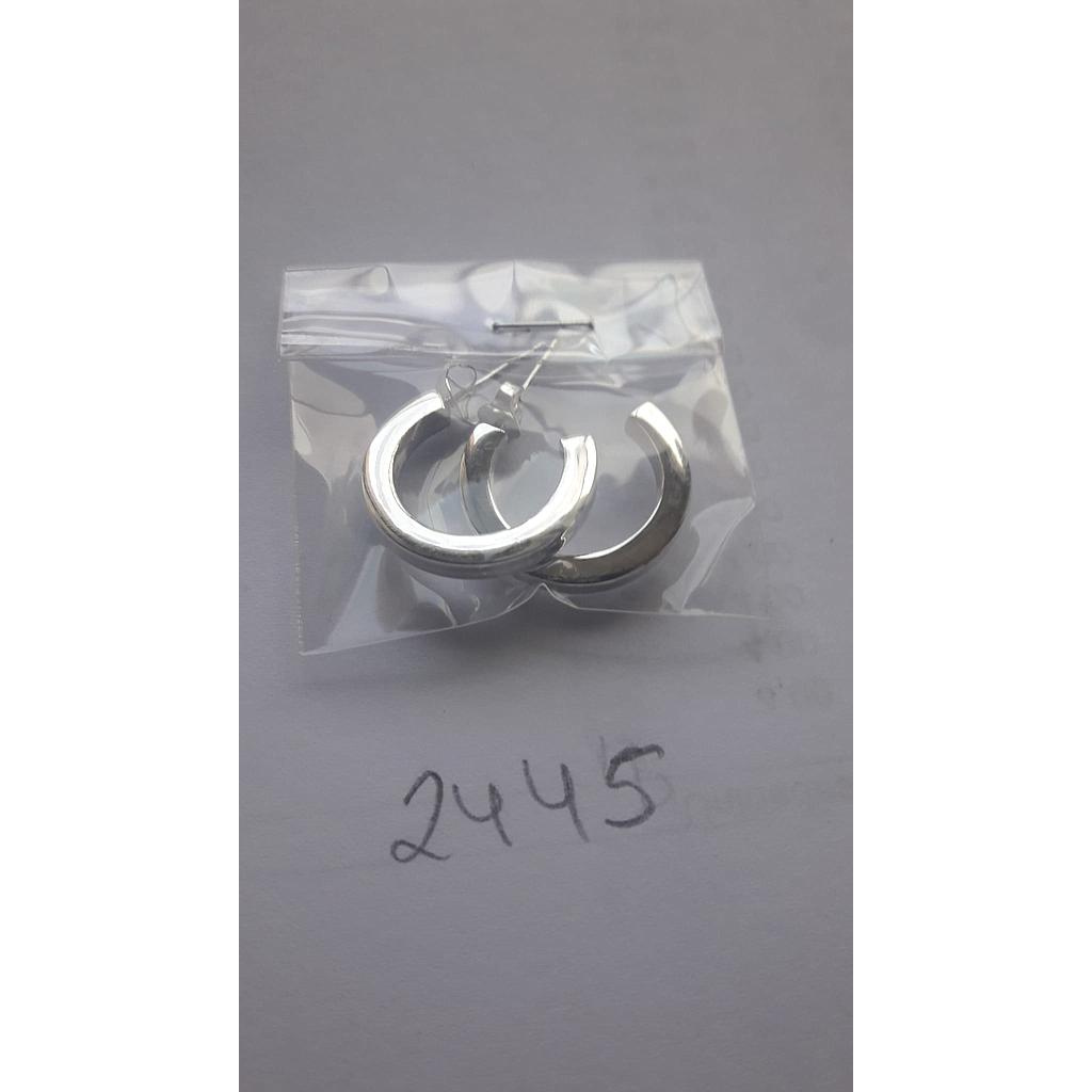 Pend. Plata Lisa Aros Tubos Cuadrados 2445