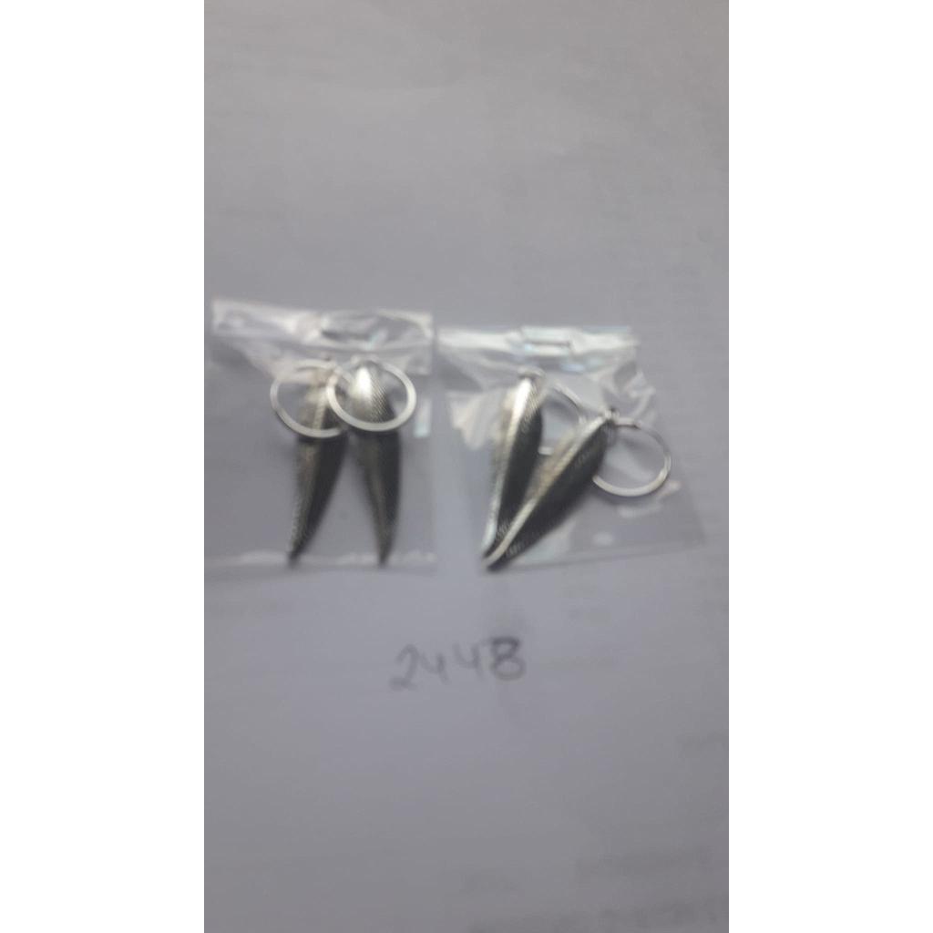 Pend. Plata Lisa Aros con Hoja 2448