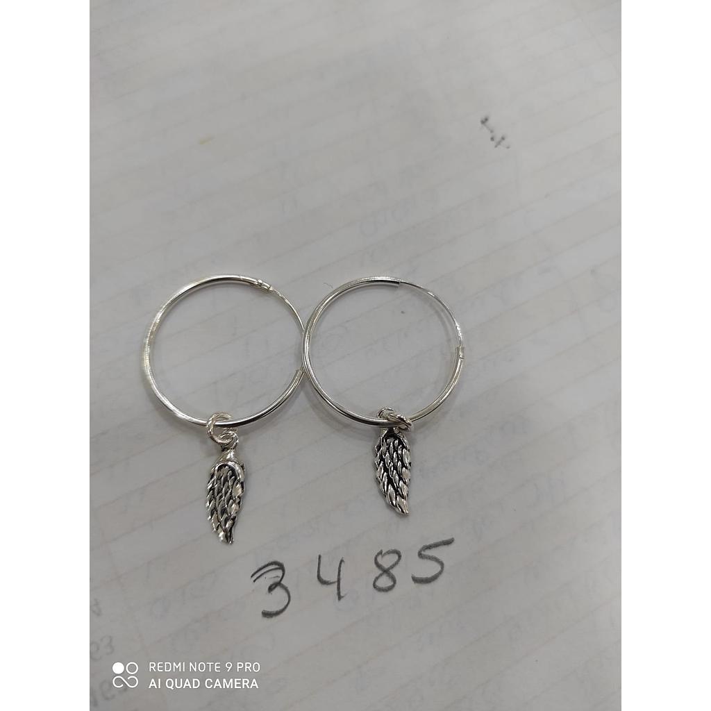Pend. Plata Aro Pluma 3485