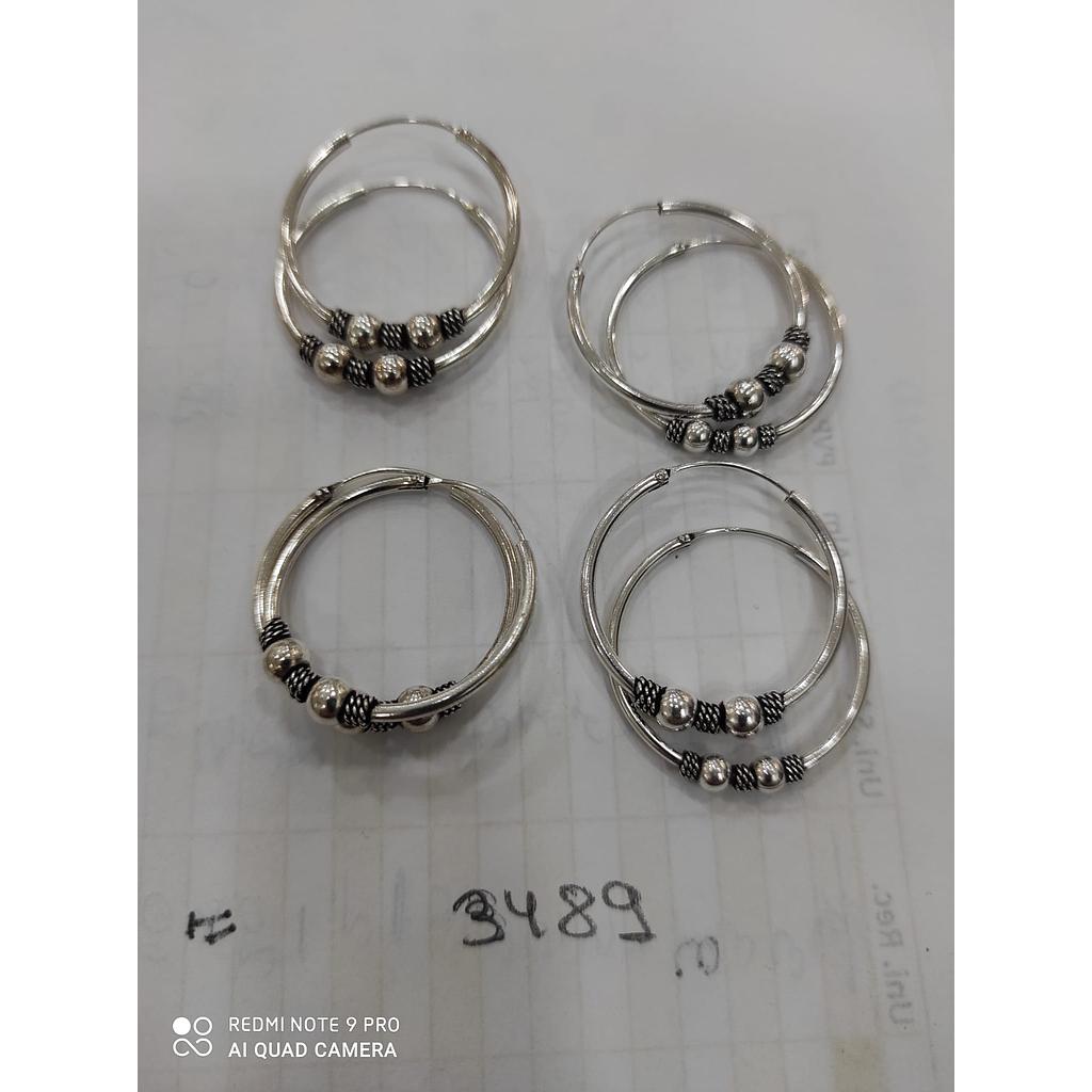 Pend. Plata Aro Med. Rel. 2 Bol.  3489