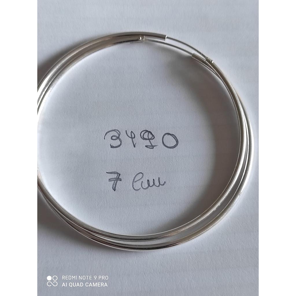 Pend. Plata Aro Grueso 7 mm  3490
