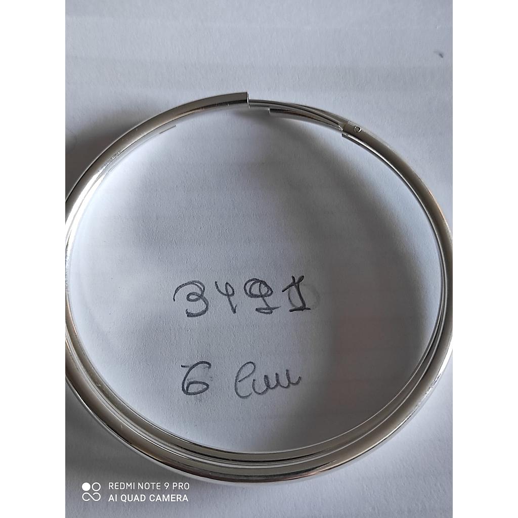 Pend. Plata Aro Grueso 6 mm  3491