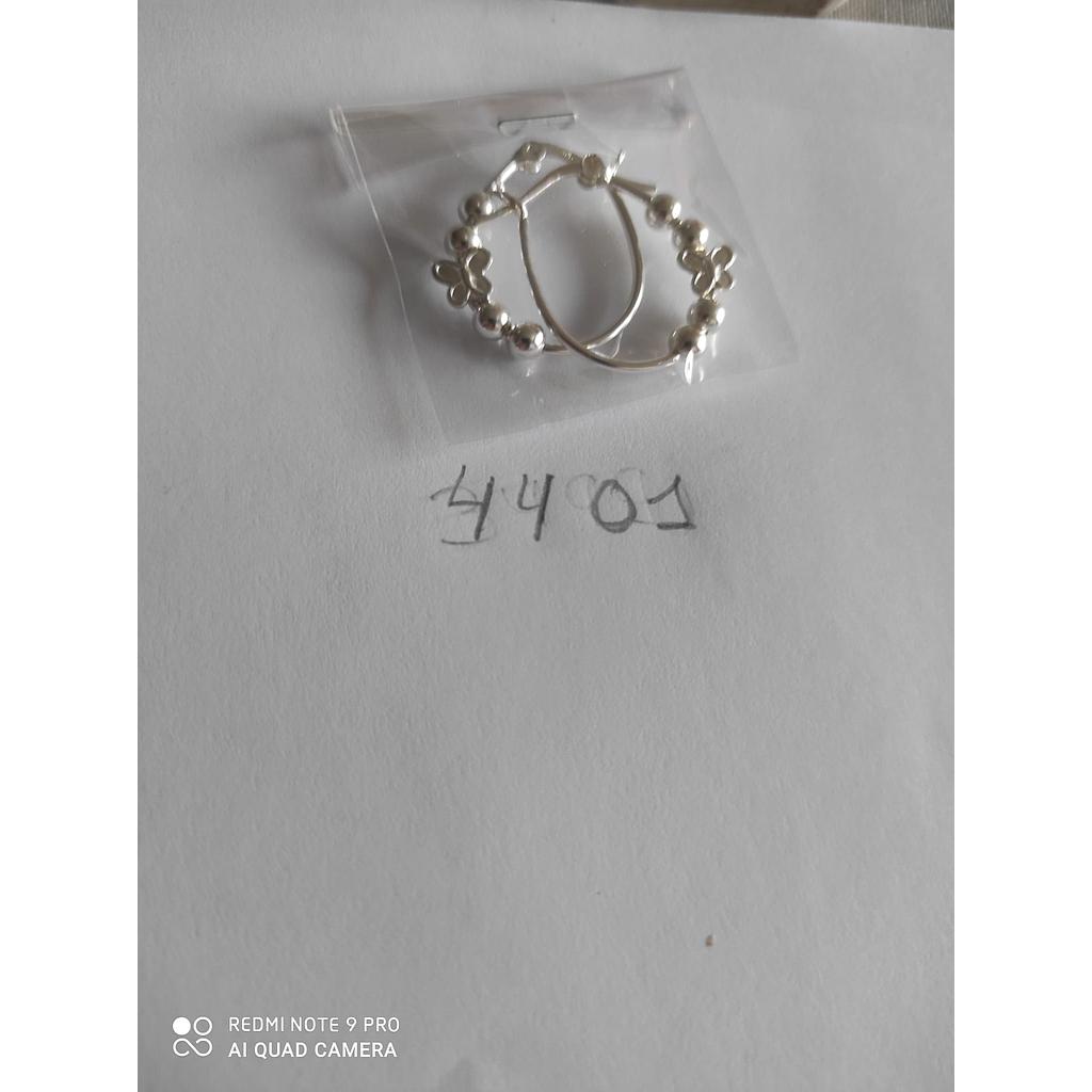 Pend. Plata  Aro 4Bolas + Flor  4401
